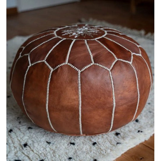 Marokkaanse leren poef