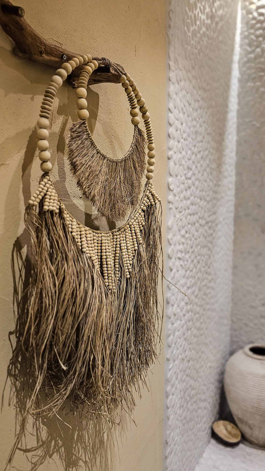 Boho wanddecoratie BALI beige