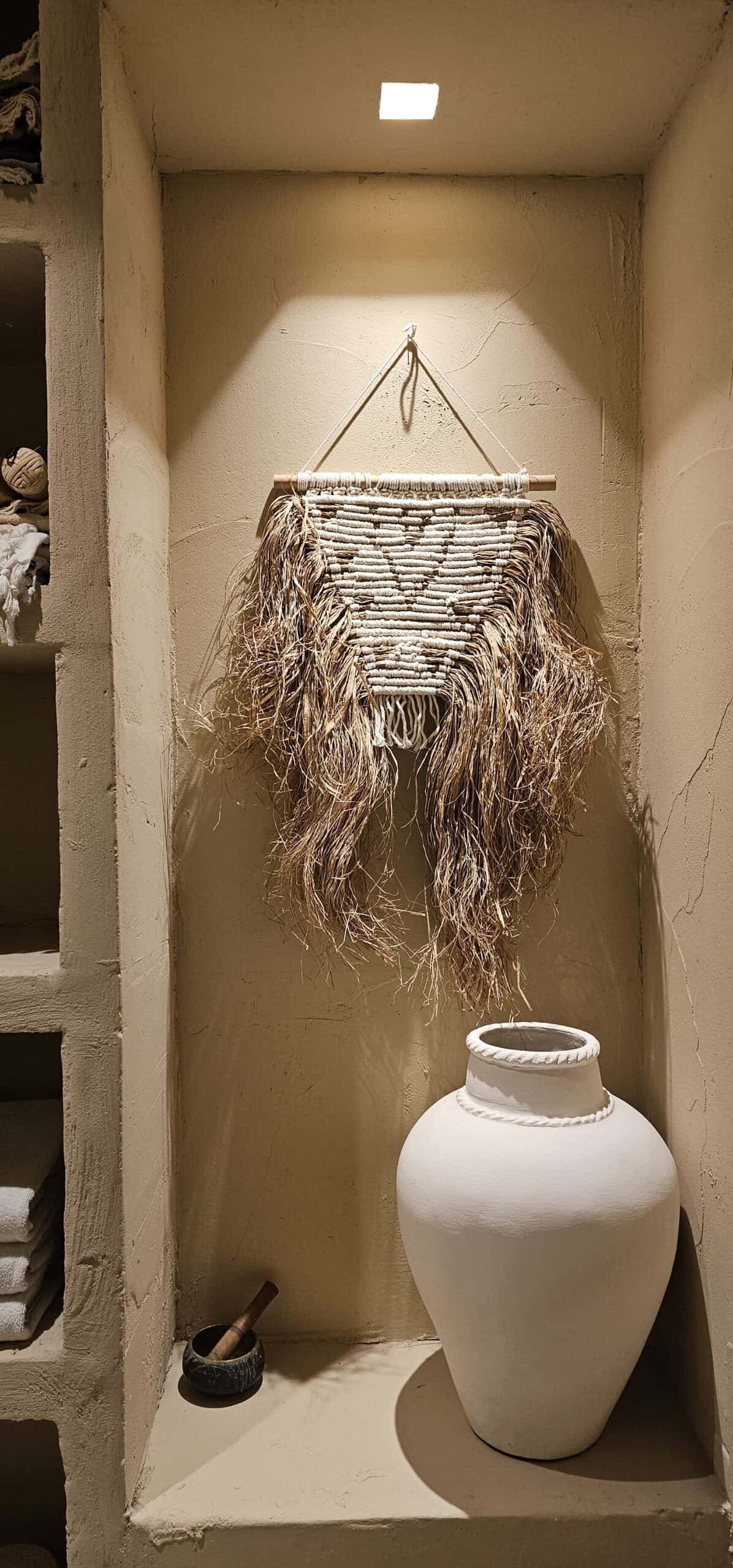 Boho wanddecoratie IBIZA beige/wit
