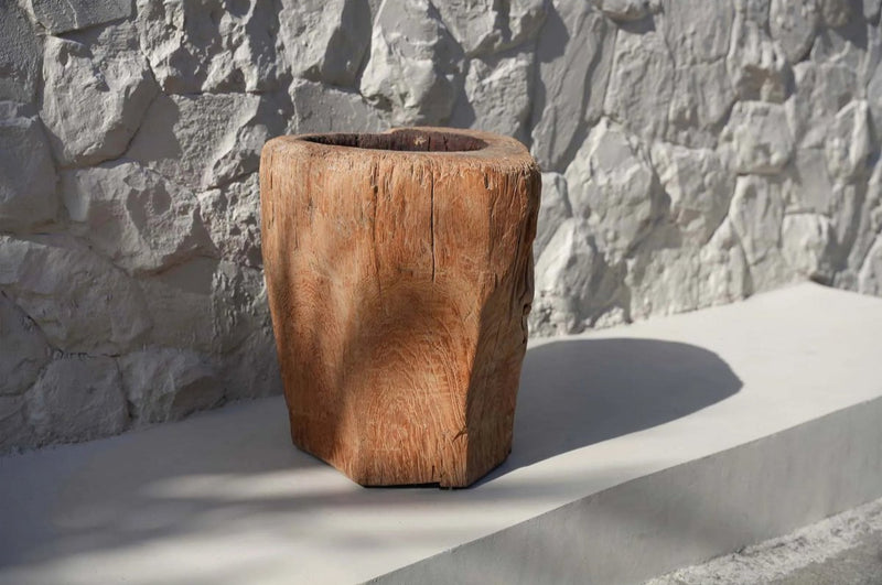 grote houten kaars boho stijl