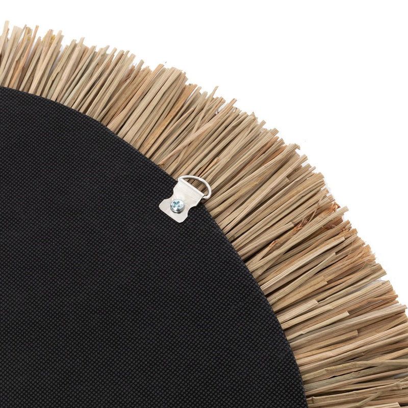 Ronde wanddecoratie Alang Feather wit/beige