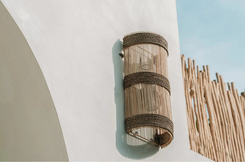 Rotan wandlamp - The Jalal - naturel