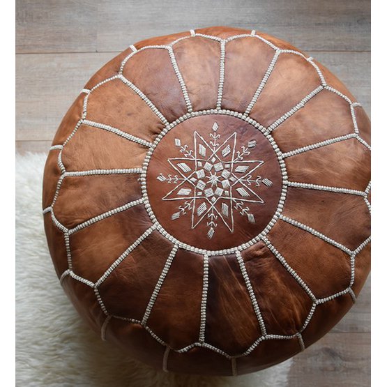 Marokkaanse leren poef