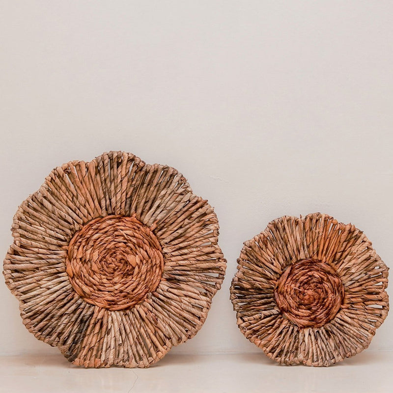 ronde wanddecoratie van natuurlijke materialen