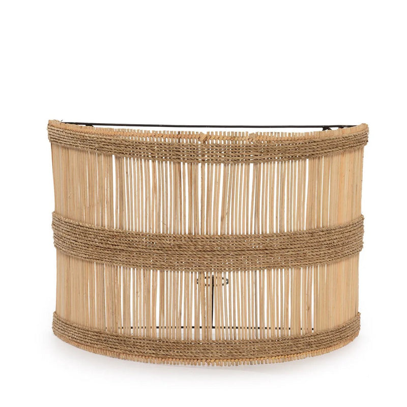 rotan hanglamp met koorden van zeegras