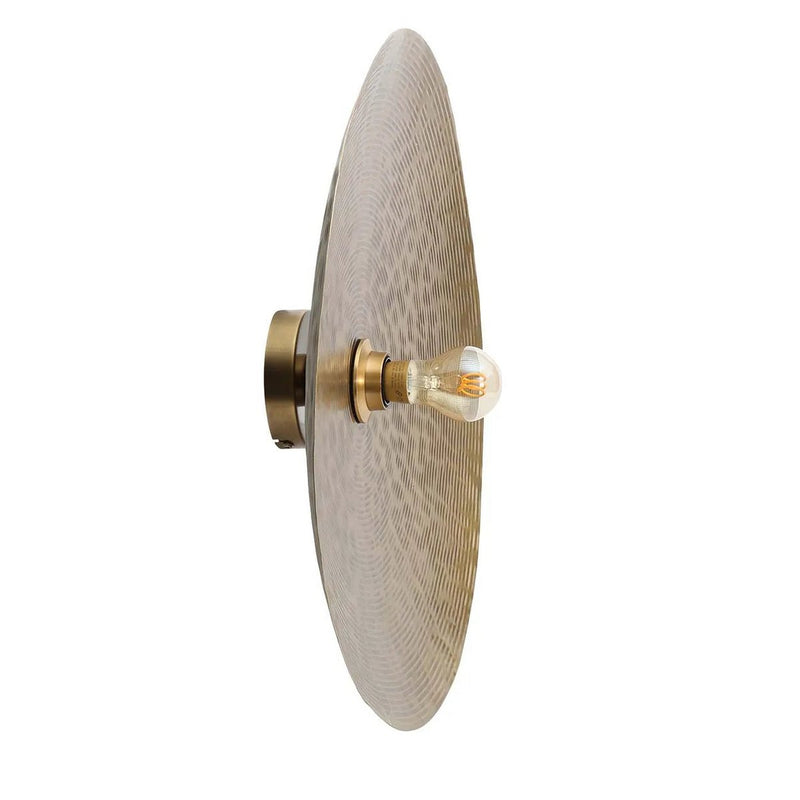 Ronde messing wandlamp in de kleur goud