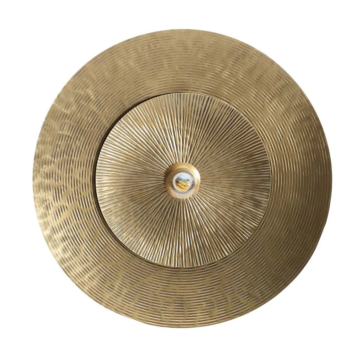 Messing wandlamp - De Dubbele Volle Maan Wandlamp - Bazar Bizar
