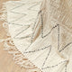 Handgeweven deken LINGGAH beige