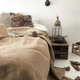 Pompondeken Beige