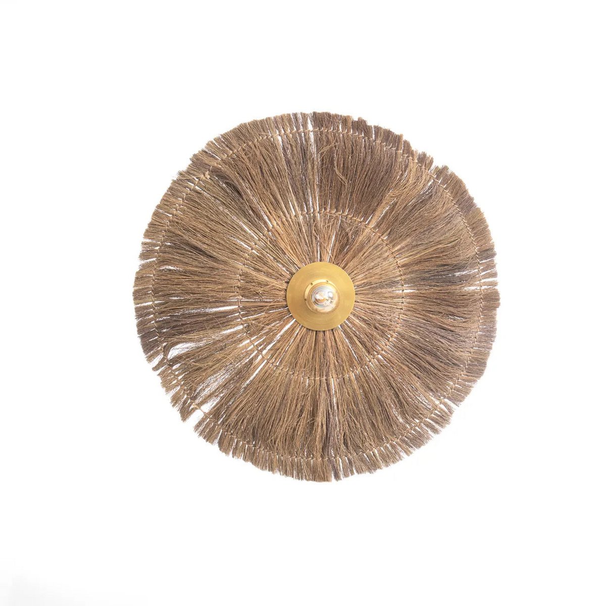 gouden messing wandlamp met zeegras