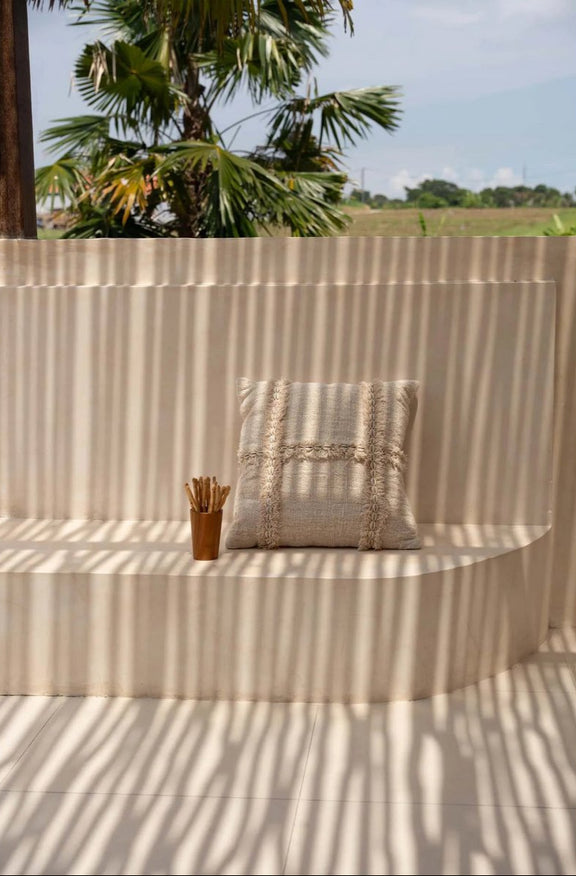beige linnen kussenhoes boho