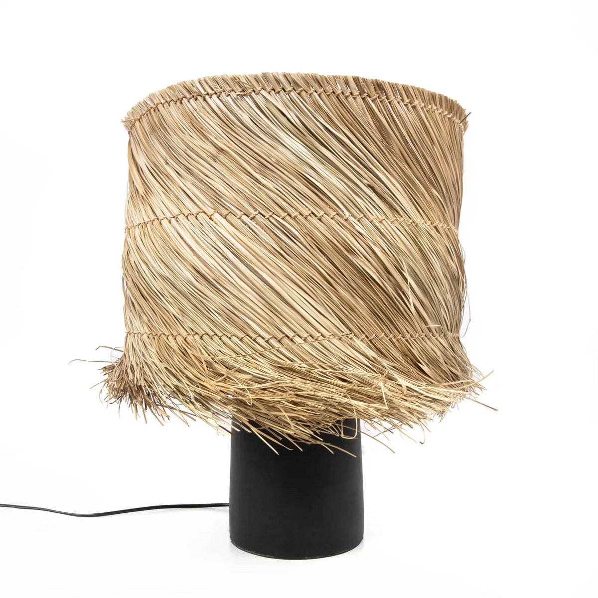 De Pandan tafellamp - zwart naturel - Bazar Bizar