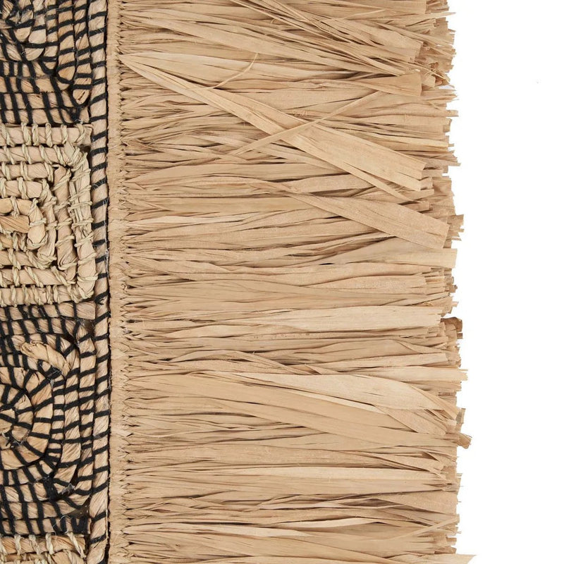 grote raffia wanddecoratie 