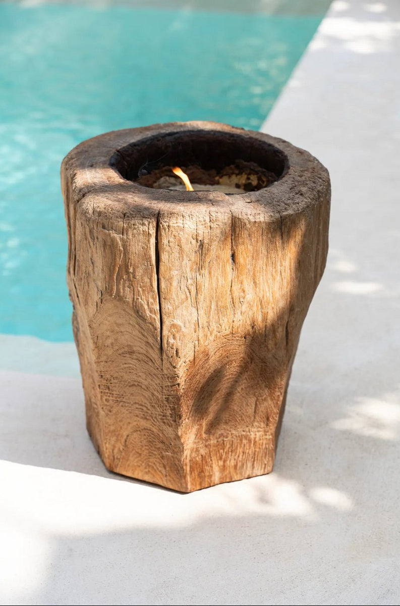 Grote houten kaars