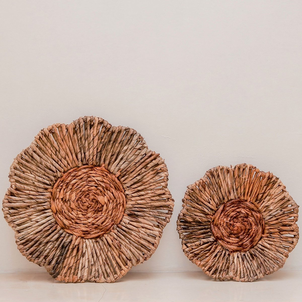 ronde wanddecoratie van natuurlijke materialen