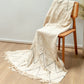 Handgeweven deken LINGGAH beige